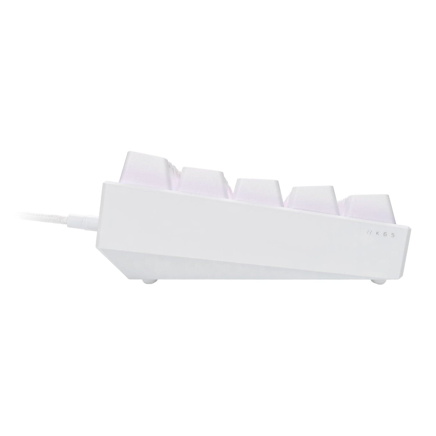 Corsair K65 RGB MINI 60% Mechanical Gaming Keyboard — CHERRY MX SPEED — White