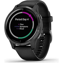 Garmin,Garmin Venu Slate Stainless Steel Bezel with Black Case and Silicone Band - Gadcet.com
