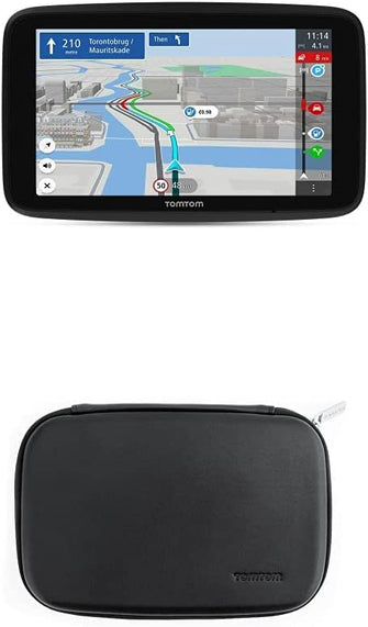 TomTom Car Sat Nav GO Discover, 7 Inch, with Traffic Congestion and Speed Cam World Maps, Quick-Updates via WiFi with Sat Nav Premium Leather Carry Case - Gadcet.com
