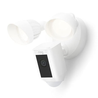 Buy Ring,Ring Floodlight Cam Wired Plus, 1080p HD Video, motion-activated LED floodlights, built-in siren, hardwired installation,  White - Gadcet.com | UK | London | Scotland | Wales| Ireland | Near Me | Cheap | Pay In 3 | Security Monitors & Recorders