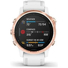 Garmin,Garmin fenix 6S Pro, Ultimate Multisport GPS Watch, Smaller-Sized, Features Mapping, Music, Grade-Adjusted Pace Monitoring and Pulse Ox Sensors, Rose Gold with White Band - Gadcet.com