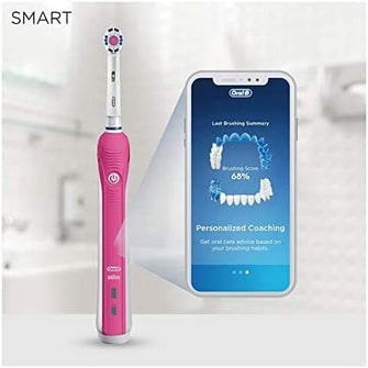 Oral-B Smart 4 4000 3D White Electric Toothbrush Rechargeable - Pink