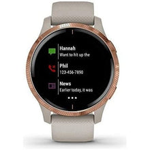 Garmin Venu, GPS Smartwatch with Bright Touchscreen Display, Features Music, Body Energy Monitoring, Animated Workouts, Pulse Ox Sensors and More, Light Sand with Rose Gold - Gadcet.com