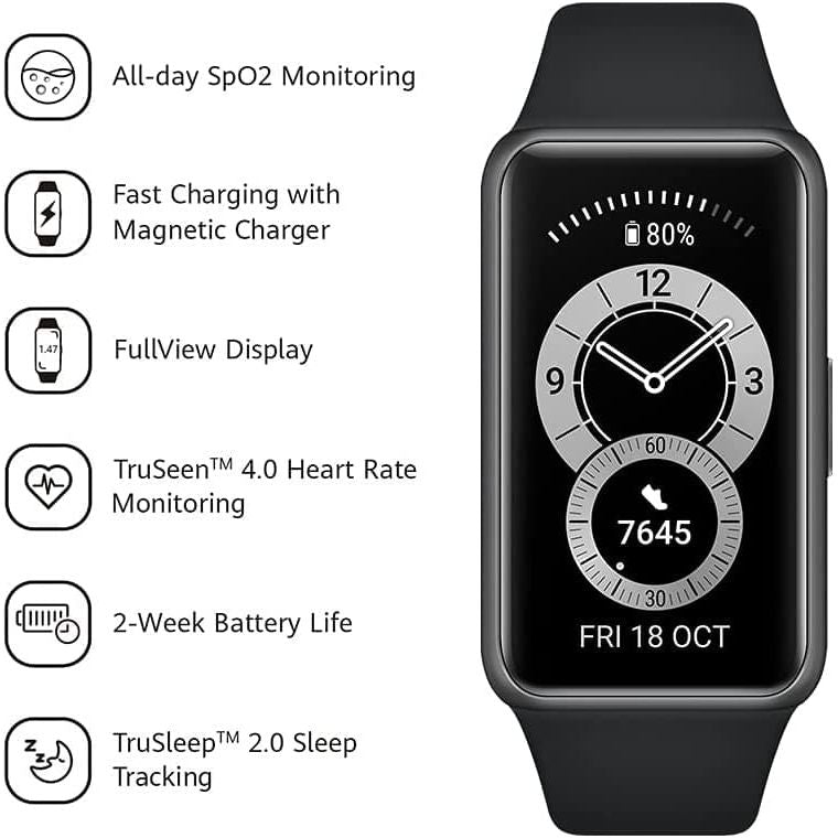 Buy Huawei,Huawei Band 6 - Fitness Tracker Graphite Black - Gadcet.com | UK | London | Scotland | Wales| Ireland | Near Me | Cheap | Pay In 3 | Watches
