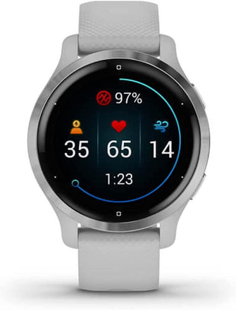 Buy Garmin,Garmin Venu 2S Smaller-sized GPS smartwatch with all-day health monitoring, Silver Bezel with Mist Grey Case and Silicone Band - Gadcet.com | UK | London | Scotland | Wales| Ireland | Near Me | Cheap | Pay In 3 | Watches