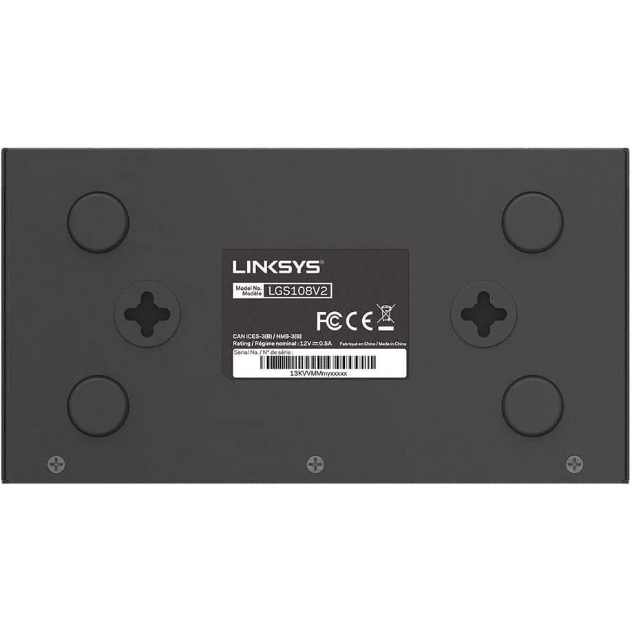 Buy Linksys,Linksys LGS108 8 Port Gigabit Unmanaged Network Switch - Home & Office Ethernet Switch Hub with Metal Housing - Wall Mount or Desktop Ethernet Splitter, Easy Plug & Play Connection - Gadcet.com | UK | London | Scotland | Wales| Ireland | Near Me | Cheap | Pay In 3 | Network Cards & Adapters