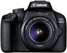 Canon,Canon EOS 4000D + EF-S 18-55mm III SLR Camera Kit 18 MP 5184 x 3456 pixels Black - Gadcet.com
