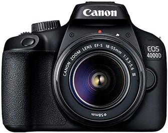 Canon,Canon EOS 4000D + EF-S 18-55mm III SLR Camera Kit 18 MP 5184 x 3456 pixels Black - Gadcet.com