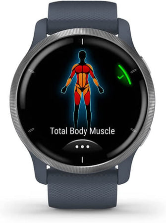 Buy Garmin,Garmin Venu 2 GPS smartwatch with all-day health monitoring, Silver Bezel with Granite Blue Case and Silicone Band - Gadcet.com | UK | London | Scotland | Wales| Ireland | Near Me | Cheap | Pay In 3 | 