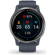Buy Garmin,Garmin Venu 2 GPS smartwatch with all-day health monitoring, Silver Bezel with Granite Blue Case and Silicone Band - Gadcet.com | UK | London | Scotland | Wales| Ireland | Near Me | Cheap | Pay In 3 | 