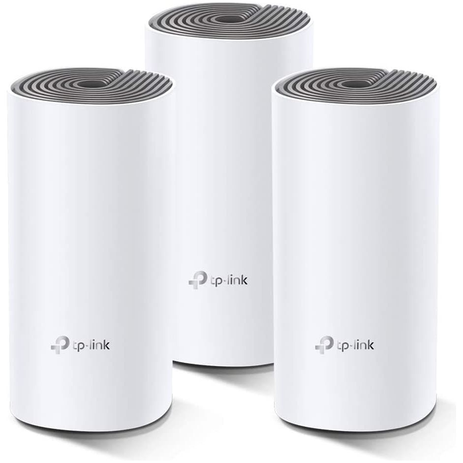 TP-Link,TP-Link Deco E4 Whole Home Mesh Wi-Fi System, Seamless and Speedy (AC1200) for Large Home, Work with Amazon Echo/Alexa, Router and WiFi Booster Replacement, Parent Control, Pack of 3 - Gadcet.com