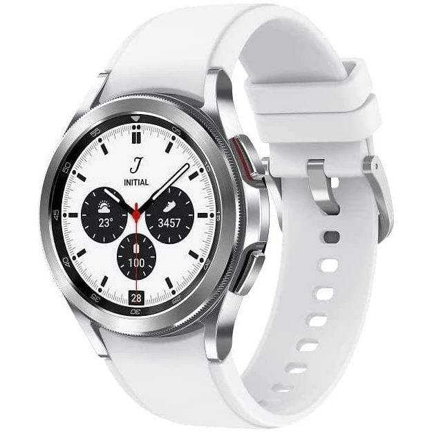 Buy Samsung,Samsung Galaxy Watch4 Classic 46mm 4G Smart Watch - Silver - Unlocked - Gadcet.com | UK | London | Scotland | Wales| Ireland | Near Me | Cheap | Pay In 3 | smart watch