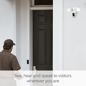 Buy Ring,Ring Floodlight Cam Wired Plus, 1080p HD Video, motion-activated LED floodlights, built-in siren, hardwired installation,  White - Gadcet.com | UK | London | Scotland | Wales| Ireland | Near Me | Cheap | Pay In 3 | Security Monitors & Recorders