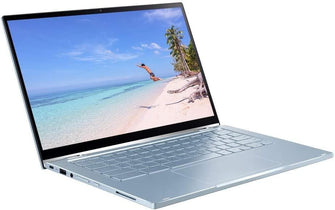 Buy ASUS,ASUS C433, 14 Inch Touchscreen ChromeBook Flip, Intel M3 Processor, 64 GB eMMC, 4 GB RAM, Chrome OS, Silver/Blue - Gadcet.com | UK | London | Scotland | Wales| Ireland | Near Me | Cheap | Pay In 3 | Laptops
