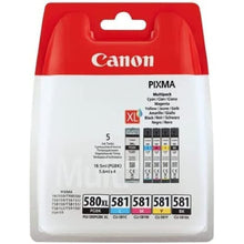 Canon,Canon Original PGI-580 PGBK, CLI-581 (C/M/Y/BK) Ink Cartridge - Black (Pack of 5), Packaging May Vary - Gadcet.com