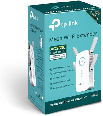 Buy TP-Link,TP-Link AC2600 Wi-Fi Range Extender - RE650 - Gadcet.com | UK | London | Scotland | Wales| Ireland | Near Me | Cheap | Pay In 3 | Network Cards & Adapters