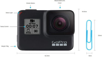Buy GoPro,GoPro HERO7 Black — Waterproof Digital Action Camera with Touch Screen 4K HD Video 12MP Photos Live Streaming Stabilisation - Gadcet.com | UK | London | Scotland | Wales| Ireland | Near Me | Cheap | Pay In 3 | Cameras