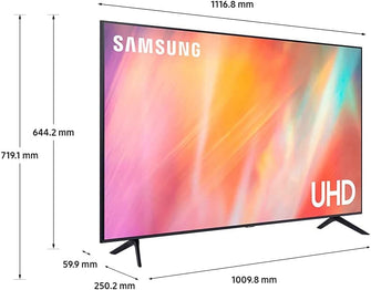 Samsung,Samsung AU7100 50 Inch (2021) - Crystal 4K Smart TV With HDR10+ Image Quality, Adaptive Sound, Motion Xcelerator Picture, Samsung Q-Symphony Audio And Gaming Mode - Gadcet.com