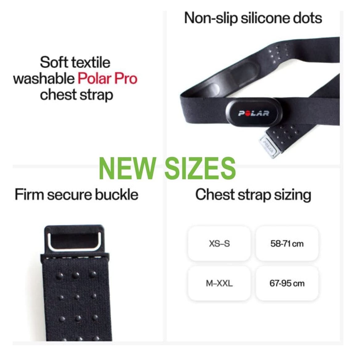 Polar H10 Heart Rate Monitor - ANT + , Bluetooth - Waterproof HR Sensor with Chest Strap - Built-in memory, Software updates - Works with Fitness apps, Cycling computers, Sports and Smart watches