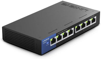 Buy Linksys,Linksys LGS108 8 Port Gigabit Unmanaged Network Switch - Home & Office Ethernet Switch Hub with Metal Housing - Wall Mount or Desktop Ethernet Splitter, Easy Plug & Play Connection - Gadcet.com | UK | London | Scotland | Wales| Ireland | Near Me | Cheap | Pay In 3 | Network Cards & Adapters