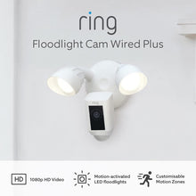 Buy Ring,Ring Floodlight Cam Wired Plus, 1080p HD Video, motion-activated LED floodlights, built-in siren, hardwired installation,  White - Gadcet.com | UK | London | Scotland | Wales| Ireland | Near Me | Cheap | Pay In 3 | Security Monitors & Recorders