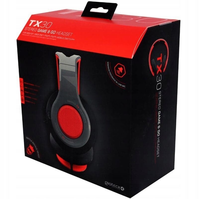 Gioteck TX30 Stereo Headset in Red Gadcet UK Headphones