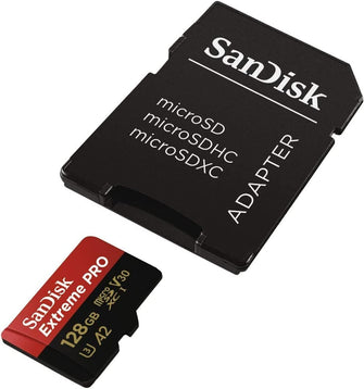 SanDisk Extreme Pro 128GB microSDXC Memory Card + SD Adapter with A2 App Performance + Rescue Pro Deluxe 170MB/s Class 10