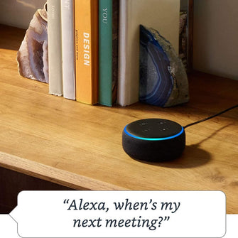 Amazon,Echo Dot (3rd Gen) - Compact Bluetooth Speaker with Alexa - Charcoal Fabric - Gadcet.com