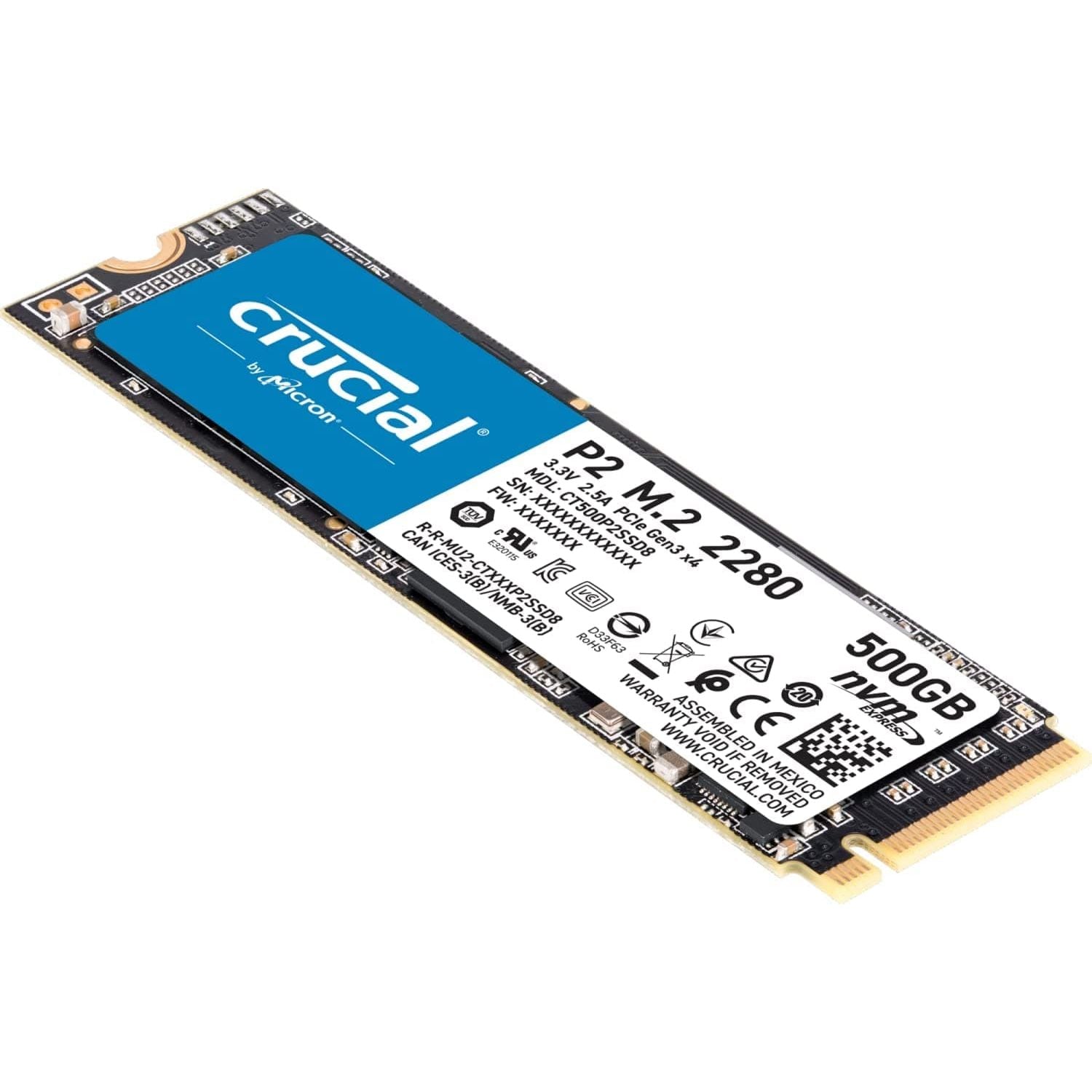 Buy Crucial,Crucial P2 500GB M.2 PCIe Gen3 NVMe Internal SSD - Up to 2400MB/s - CT500P2SSD8 - Gadcet.com | UK | London | Scotland | Wales| Ireland | Near Me | Cheap | Pay In 3 | ssd