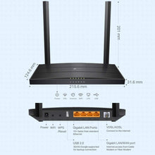 TP-Link,TP-Link AC1200 Wireless MU-MIMO VDSL/ADSL Modem Router, Dual-Band, Wi-Fi Speed Up To 1.2 Gbps, OneMeshTM, Versatile Connectivity, 4 x Gigabit Ports +1x 2.0 USB Port, Easy setup (Archer VR400) - Gadcet.com