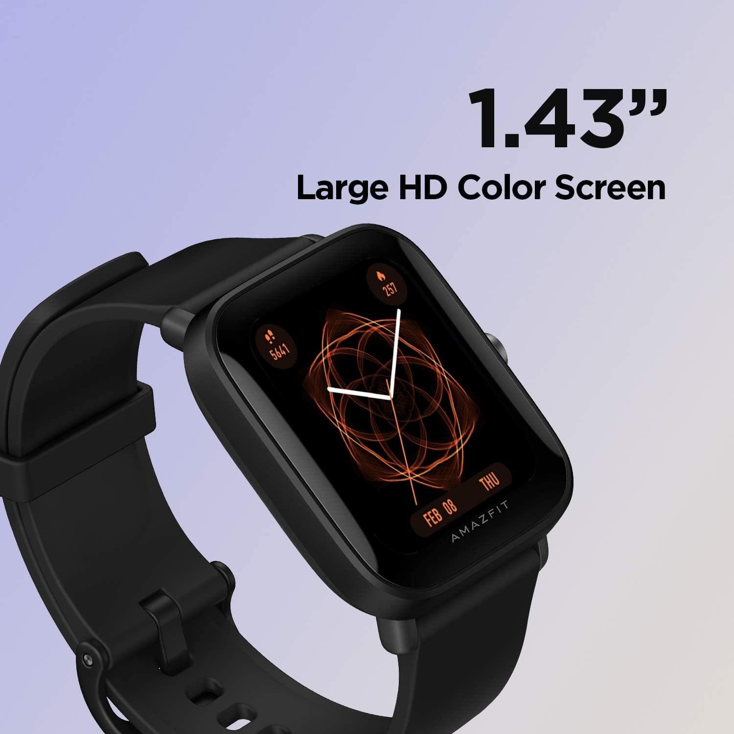 Buy Amazfit,Amazfit Bip U Smartwatch Fitness Tracker with Heart Rate, Sleep, Stress, SpO2 Monitor, 1.43" Color Touch Screen, 5 ATM Waterproof, 60+ Sports Modes, 9 Day Battery Life, Black - Gadcet.com | UK | London | Scotland | Wales| Ireland | Near Me | Cheap | Pay In 3 | Watches