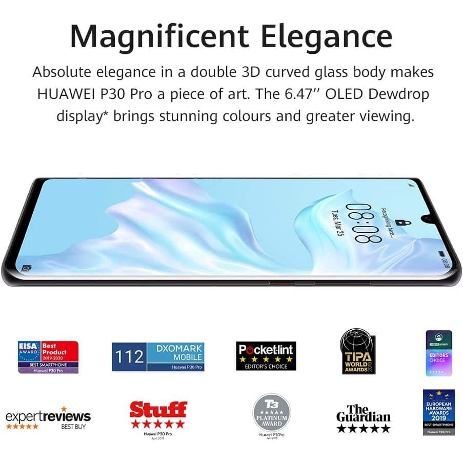 Huawei,HUAWEI P30 Pro 128 GB 8 GB RAM- Midnight Black - Unlocked - Gadcet.com