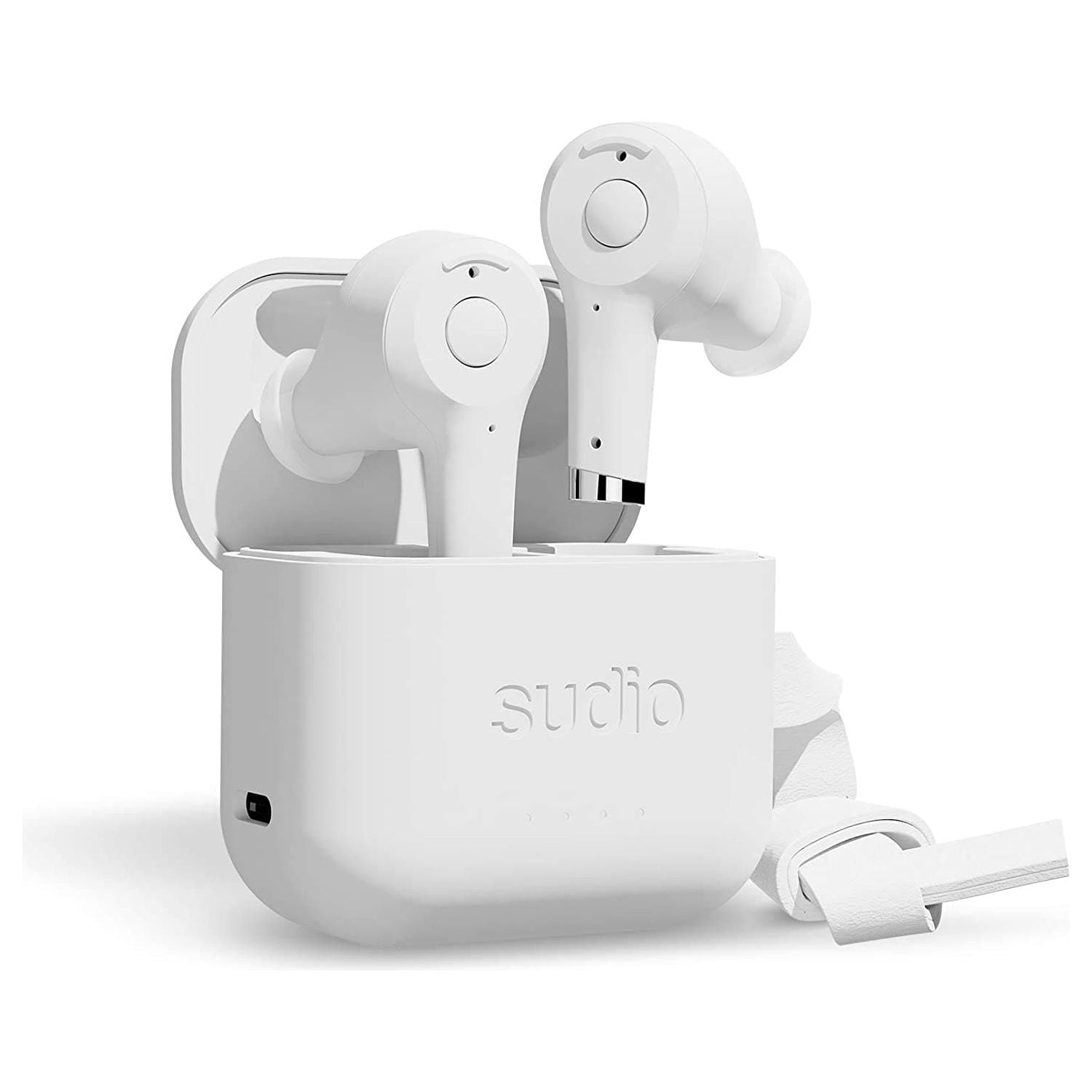 Sudio,Sudio Ett True Wireless Bluetooth Earbuds - Active Noise Cancelling, Transparency Mode, IPX5 Water Protection, 30h Battery Time, supports Wireless Charging, compatible with Android and iOS (White) - Gadcet.com