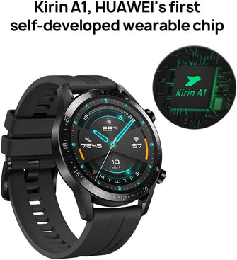 Buy Huawei,HUAWEI Watch GT 2 (46 mm) Smart Watch, 1.39 Inch AMOLED Display with 3D Glass Screen, 2 Weeks Battery Life, GPS, 15 Sport Modes, 3D Glass Screen, Bluetooth Calling Smartwatch, Matte Black - Gadcet.com | UK | London | Scotland | Wales| Ireland | Near Me | Cheap | Pay In 3 | Watches