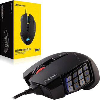 Buy Corsair,Corsair Scimitar RGB Elite, MOBA/MMO Gaming Mouse, Black, Backlit RGB LED, 18000 DPI, Optical - Gadcet.com | UK | London | Scotland | Wales| Ireland | Near Me | Cheap | Pay In 3 | Computers