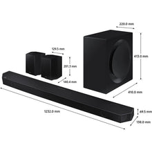 Samsung,Samsung Q990B Soundbar Speaker (2022) - 11.1.4ch 3D Object Tracking Surround Sound System With Wireless Dolby Atmos DTS:X & Alexa Built-In, Rear Speakers & Subwoofer With Night & Voice Enhancement - Gadcet.com