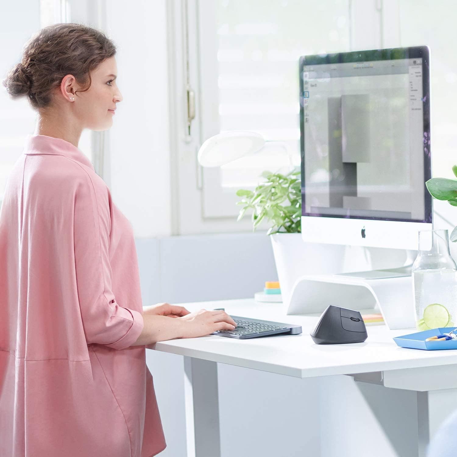 Buy Logitech,Logitech MX Vertical Ergonomic Wireless Mouse, Multi-Device, Bluetooth or 2.4GHz Wireless with USB Unifying Receiver, 4000 DPI Optical Tracking, 4 Buttons, Fast Charging, Laptop/PC/Mac/iPad OS- Black - Gadcet.com | UK | London | Scotland | Wales| Ireland | Near Me | Cheap | Pay In 3 | Computers
