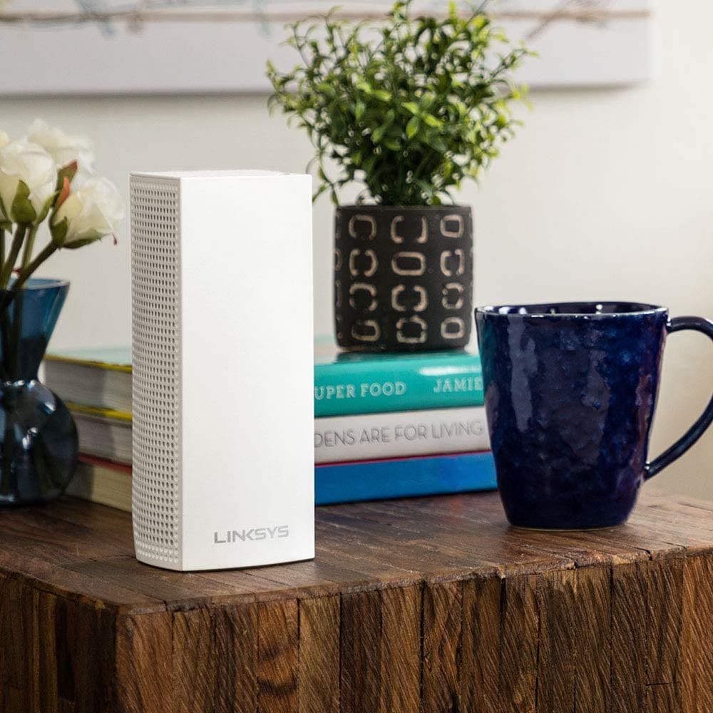 Linksys Velop WHW0301 Tri-Band Whole Home Mesh WiFi 5 System (AC2200) WiFi Router, Extender & Booster up to 2000 sq ft Coverage for 20+ Devices with 2 Gigabit Ethernet Ports, MU-MIMO - 1 Pack, White - Gadcet.com