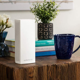 Linksys Velop WHW0301 Tri-Band Whole Home Mesh WiFi 5 System (AC2200) WiFi Router, Extender & Booster up to 2000 sq ft Coverage for 20+ Devices with 2 Gigabit Ethernet Ports, MU-MIMO - 1 Pack, White - Gadcet.com
