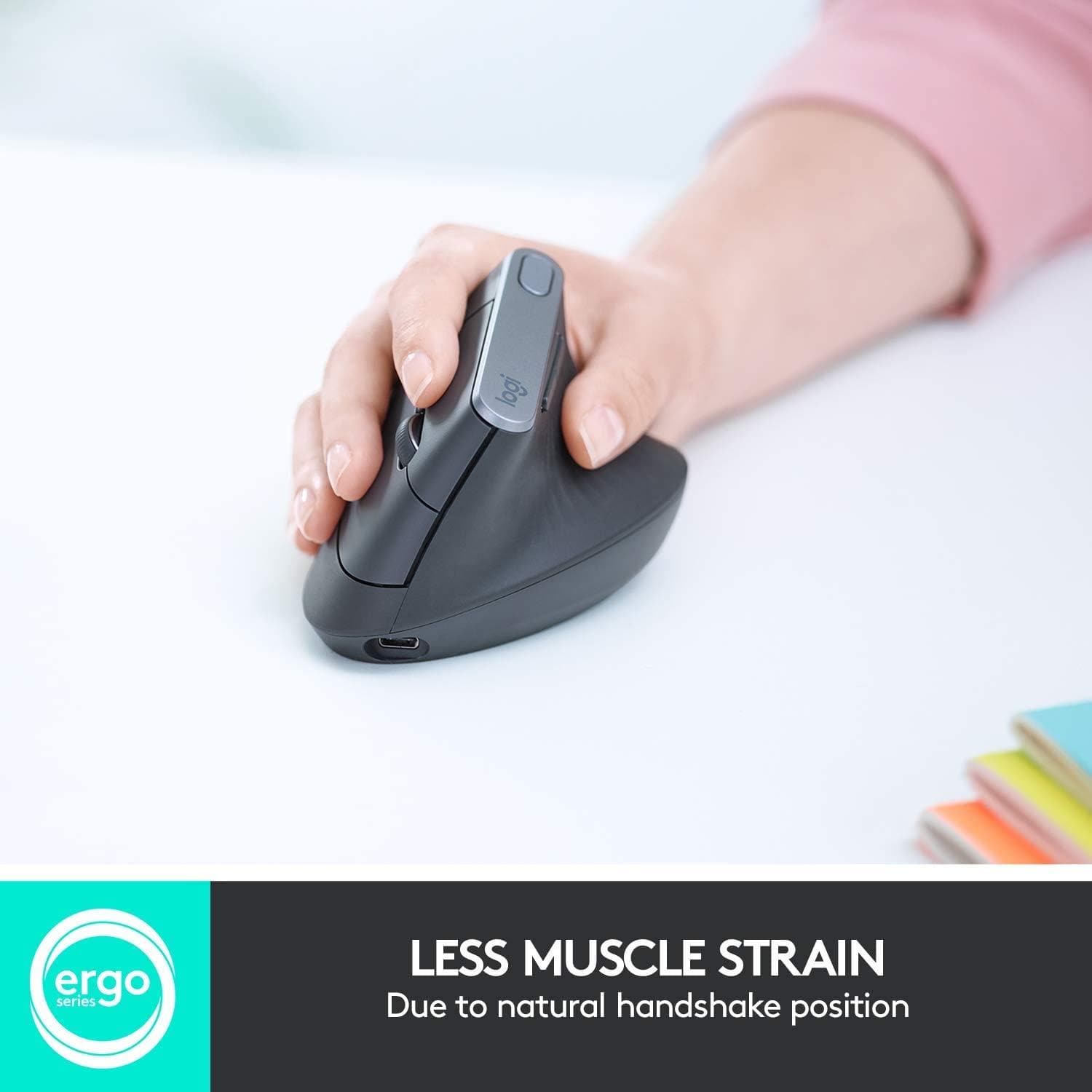 Buy Logitech,Logitech MX Vertical Ergonomic Wireless Mouse, Multi-Device, Bluetooth or 2.4GHz Wireless with USB Unifying Receiver, 4000 DPI Optical Tracking, 4 Buttons, Fast Charging, Laptop/PC/Mac/iPad OS- Black - Gadcet.com | UK | London | Scotland | Wales| Ireland | Near Me | Cheap | Pay In 3 | Computers
