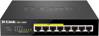 D-Link DGS-1008P / E 8-Port Gigabit PoE Desktop Switch - Gadcet.com