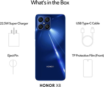 Honor,Honor X8 4G 128GB Storage, 6GB RAM, Dual Sim - Ocean Blue - Unlocked - Gadcet.com