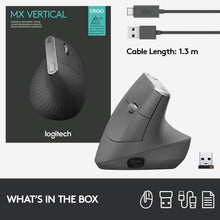 Buy Logitech,Logitech MX Vertical Ergonomic Wireless Mouse, Multi-Device, Bluetooth or 2.4GHz Wireless with USB Unifying Receiver, 4000 DPI Optical Tracking, 4 Buttons, Fast Charging, Laptop/PC/Mac/iPad OS- Black - Gadcet.com | UK | London | Scotland | Wales| Ireland | Near Me | Cheap | Pay In 3 | Computers