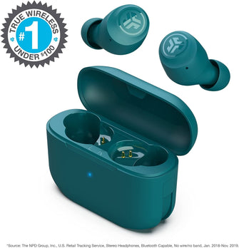 JLab Go Air Pop True Wireless Earbuds, Headphones In Ear, Bluetooth Earphones with Microphone, Wireless Ear Buds, TWS Bluetooth Earbuds with Mic, USB Charging Case, Dual Connect, EQ3 Sound, Teal - Gadcet.com