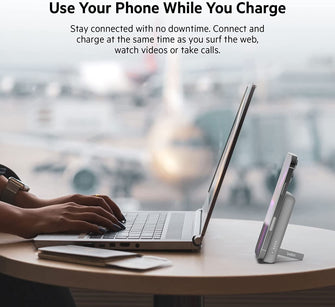 Buy Belkin,Belkin 5000 mAh Magnetic Wireless Power Bank, Portable Charger Compatible with MagSafe with Pass-thru Charging, 7.5W Output, 10W Input and Kickstand, Compatible with iPhone 13 and 12 Series – White - Gadcet.com | UK | London | Scotland | Wales| Ireland | Near Me | Cheap | Pay In 3 | Power Adapter & Charger Accessories