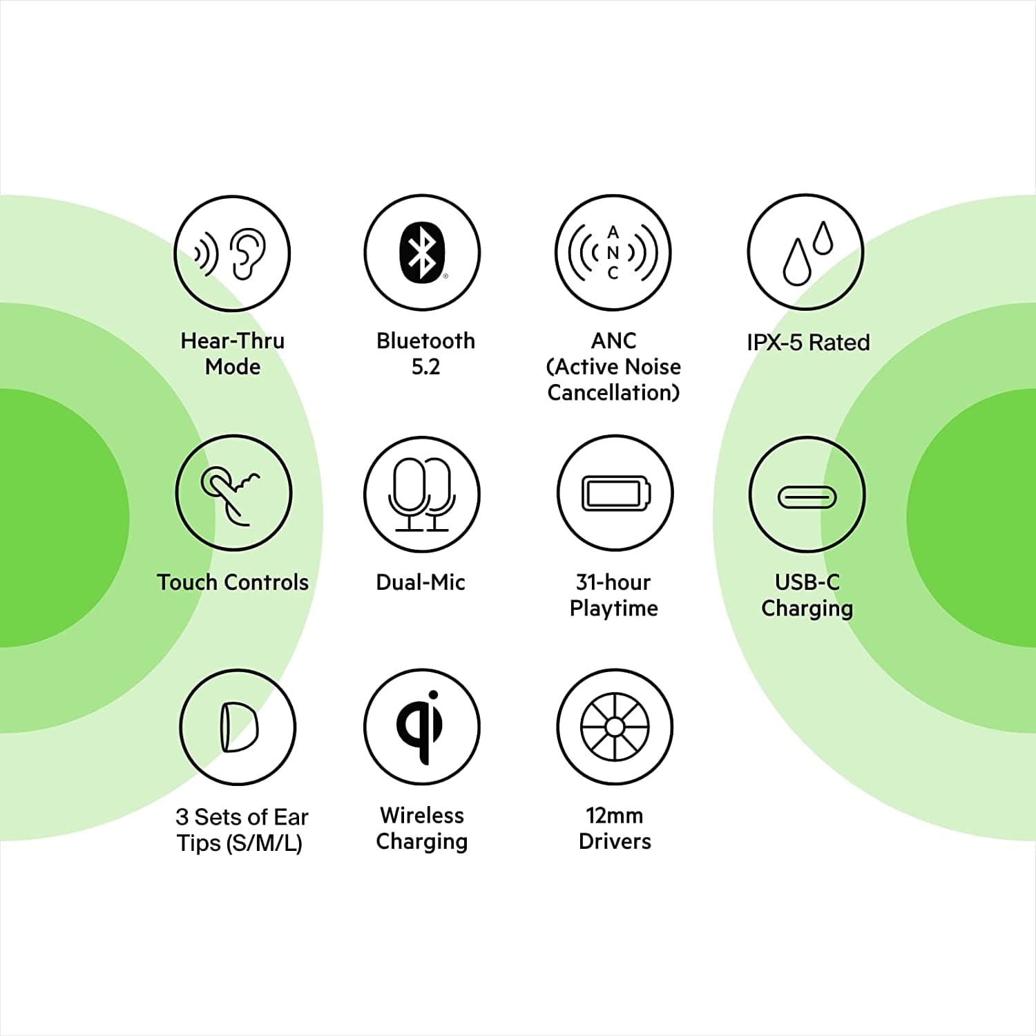 Belkin,Belkin SOUNDFORM Flow True Wireless Earbuds with Active Noise Cancellation, Bluetooth Earphones with Wireless Charging, IPX5 Sweat and Water Resistant, 31H Play Time, for iPhone, Galaxy, Pixel - White - Gadcet.com
