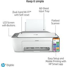 HP DeskJet 2720e All-in-One Colour Printer with 6 months of instant Ink with HP+, White