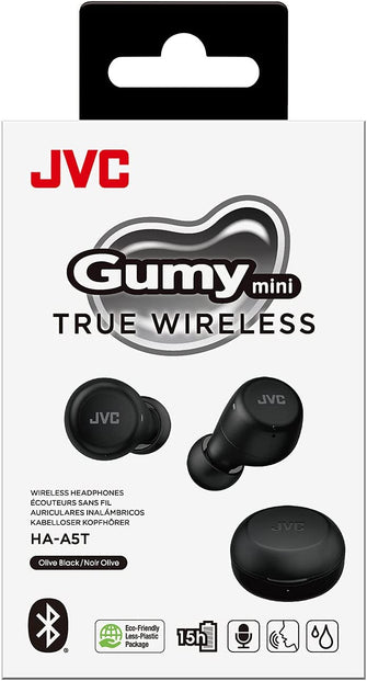JVC,JVC HA-A5T Gumy Mini True Wireless Earbuds with mic - Black - Gadcet.com