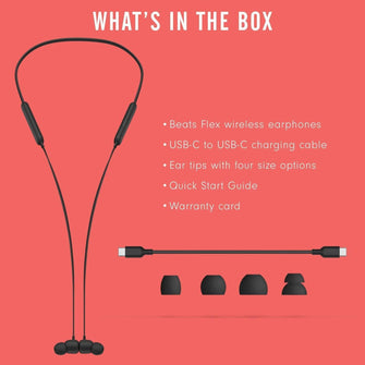 Buy Beats,Beats Flex Wireless Earphones –Built-in Microphone - Black - Gadcet.com | UK | London | Scotland | Wales| Ireland | Near Me | Cheap | Pay In 3 | Headphones