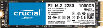 Buy Crucial,Crucial P2 CT1000P2SSD8 1 TB Internal SSD, Up to 2400 MB/s (3D NAND, NVMe, PCIe, M.2), Black - Gadcet.com | UK | London | Scotland | Wales| Ireland | Near Me | Cheap | Pay In 3 | Hard Drives